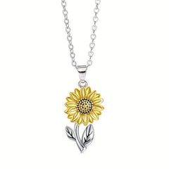 Sunflower Earrings & Necklace Set Floral Accessories Women Gift