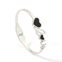 Steel Peach Heart Carved LOVE Art Classic Vintage Jewelry