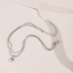 Moissanite Ball Bead Bracelet 925 Silver Casual Bracelet