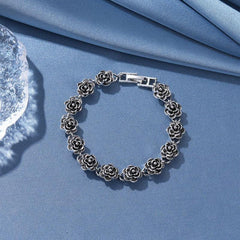 Gothic Punk Vintage Rose Flower Bracelet Hand String Birthday Gift