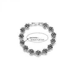 Gothic Punk Vintage Rose Flower Bracelet Hand String Birthday Gift