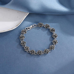 Gothic Punk Vintage Rose Flower Bracelet Hand String Birthday Gift