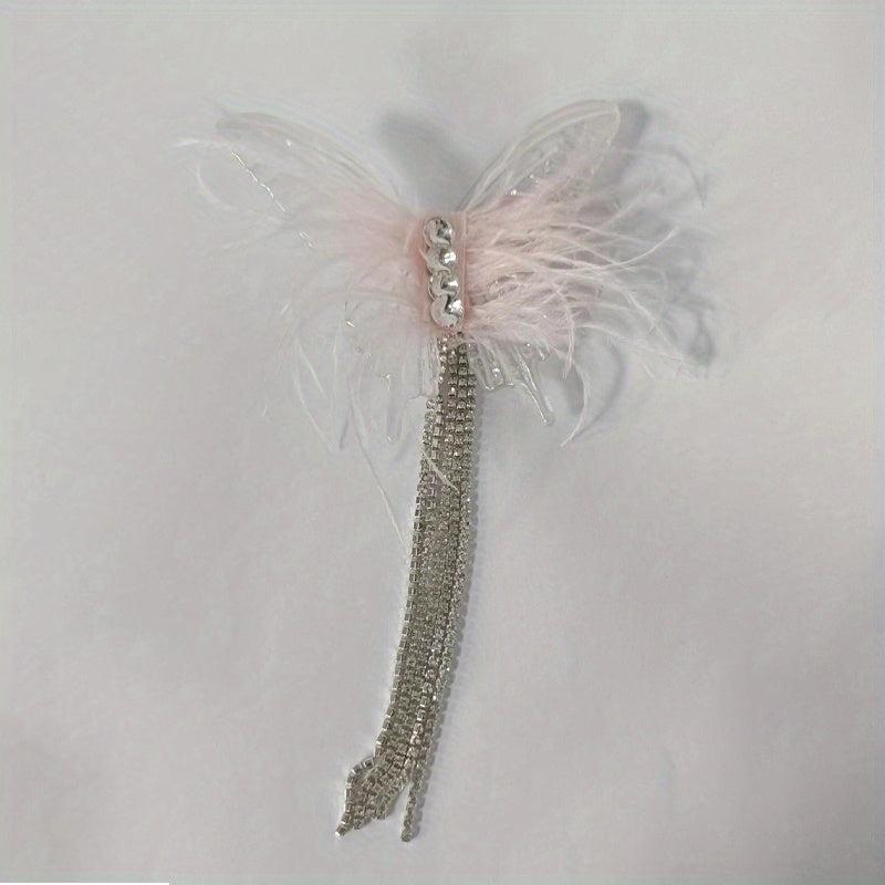 Butterfly Hairpin Mermaid Concubine 3D Feather Headwear