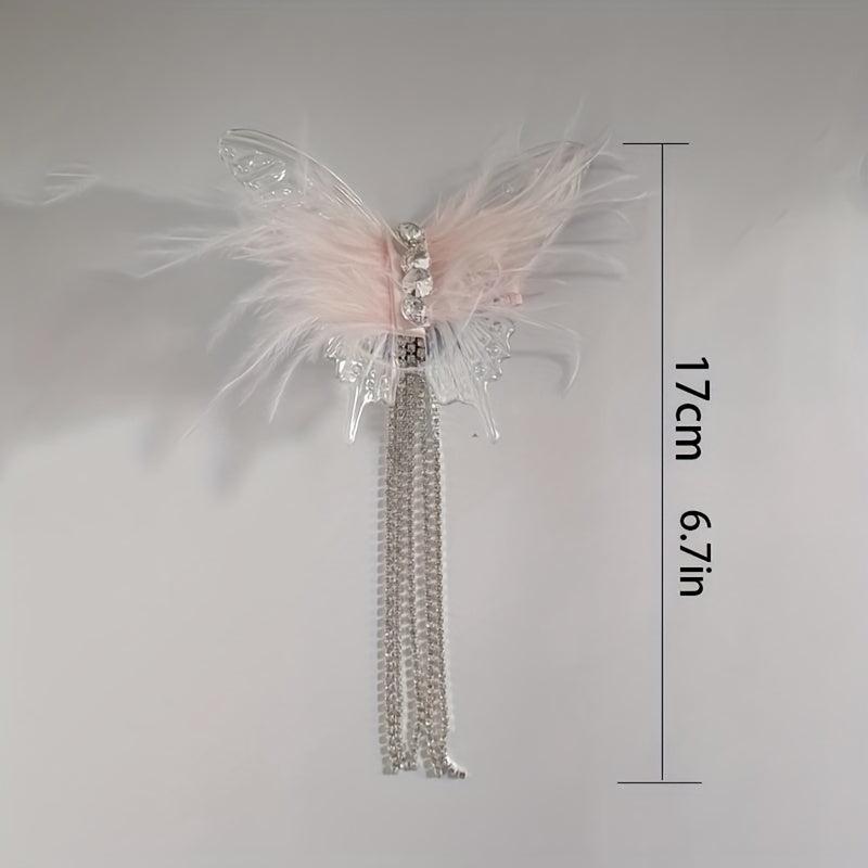 Butterfly Hairpin Mermaid Concubine 3D Feather Headwear