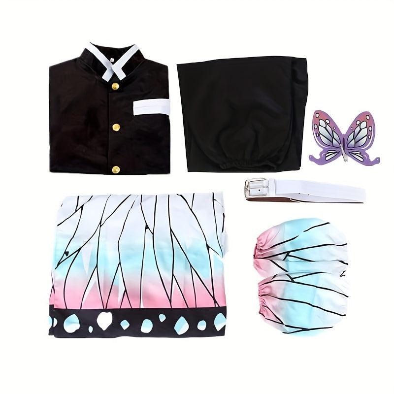 Adult Anime Halloween Costume Cosplay Butterfly Kimono Set