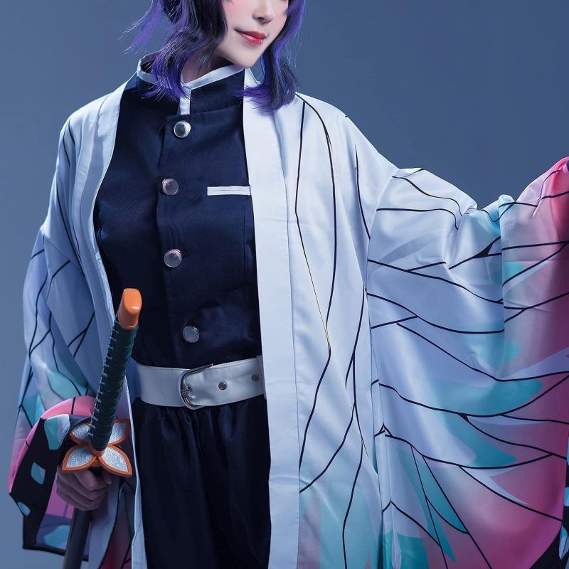 Adult Anime Halloween Costume Cosplay Butterfly Kimono Set