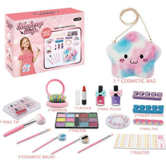 Kids Makeup Kit For Girls Washable Makeup Set Toy With Real Cosmetic Case