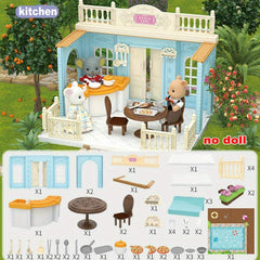Koala Town 1 12 Tiny House Model Dollhouse Perfect Pretend Play Toys for Girls