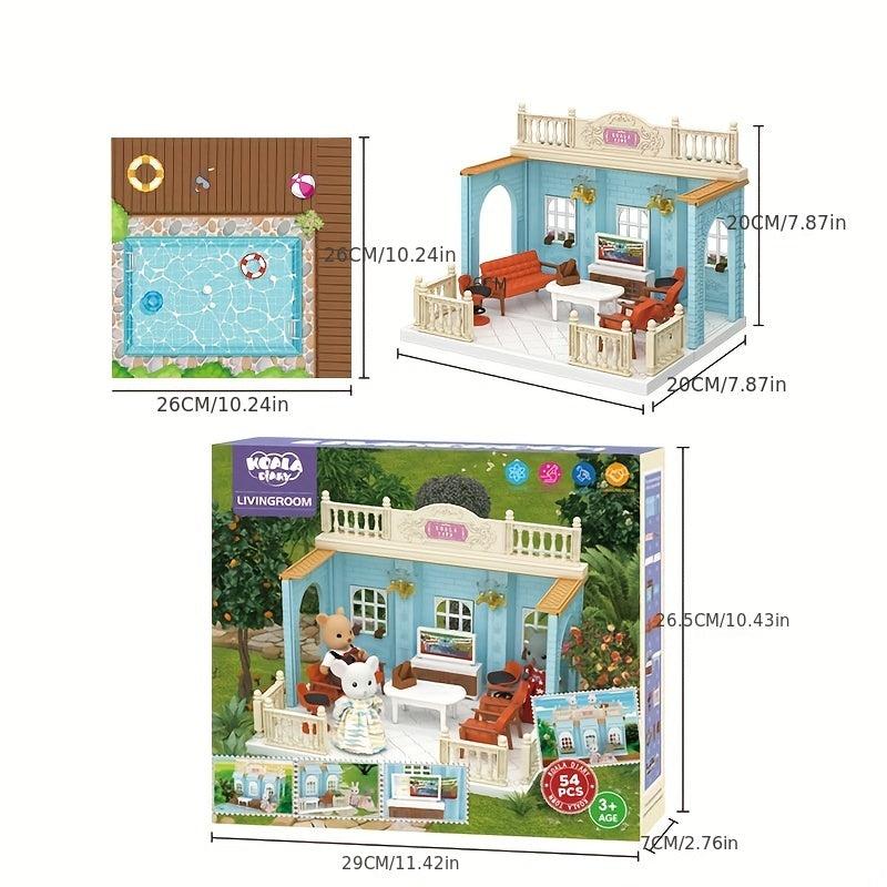 Koala Town 1 12 Tiny House Model Dollhouse Perfect Pretend Play Toys for Girls