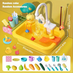 Kids Pretend Play Kitchen Sink Toys Frog Role Play Kitchen Toys Set