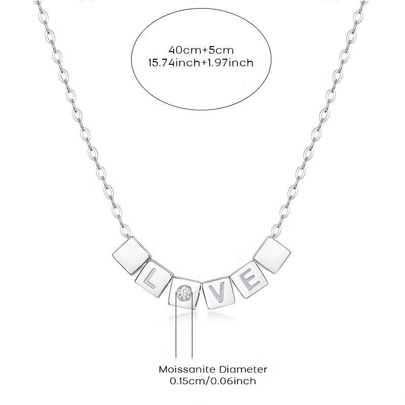 Moissanite Necklace 925 Sterling Silver Pendant Chain Jewelry Decoration Gift