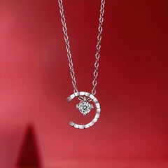 Moissanite Necklace 925 Sterling Silver Pendant Chain Jewelry For Women