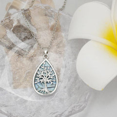 Tree Of Life Water Drop Necklace For Ladies & Girls Gift
