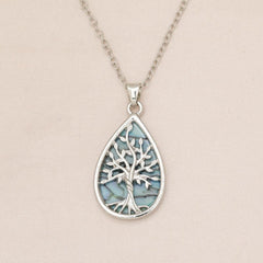 Tree Of Life Water Drop Necklace For Ladies & Girls Gift
