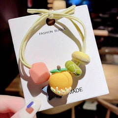 Colorful Fruit Scrunchie Hair Rope Children's Hair Ring