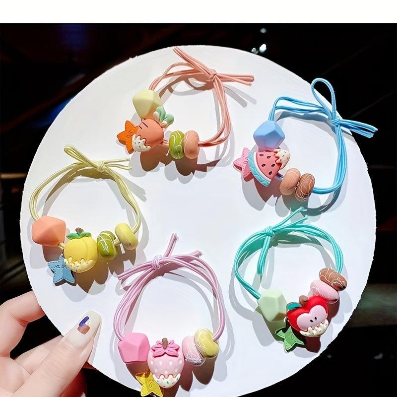 Colorful Fruit Scrunchie Hair Rope Children's Hair Ring