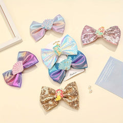 Rain Elf Butterfly Wings Mermaid Shell Clip Girl Suit Hairpin