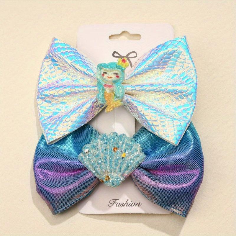 Rain Elf Butterfly Wings Mermaid Shell Clip Girl Suit Hairpin
