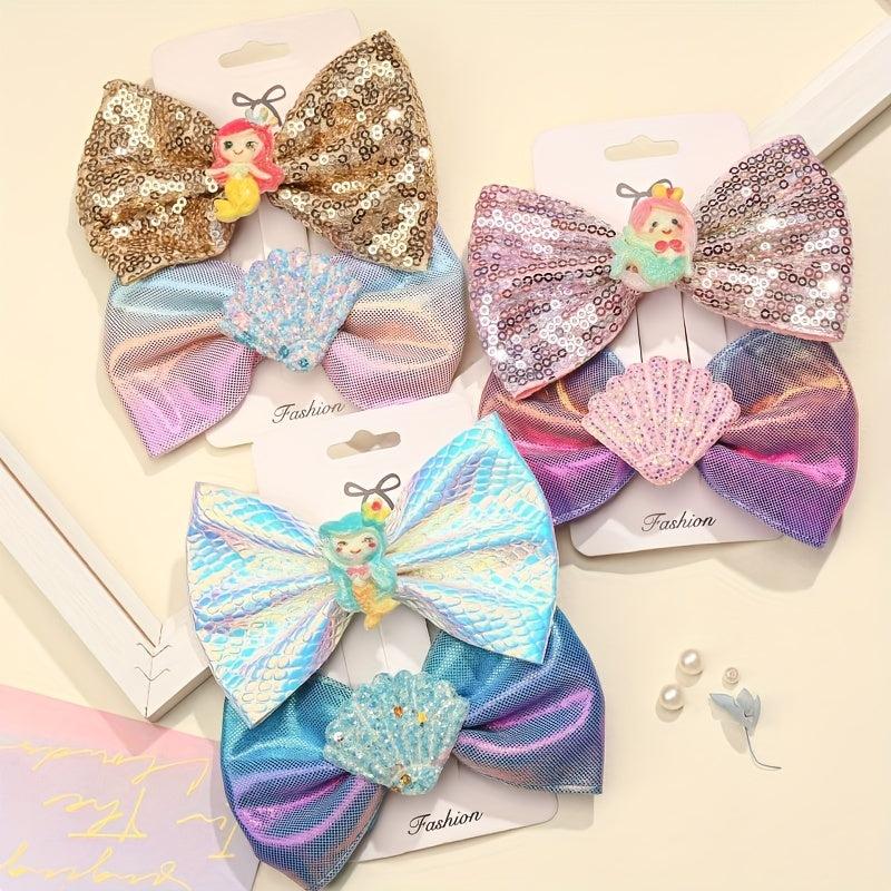 Rain Elf Butterfly Wings Mermaid Shell Clip Girl Suit Hairpin
