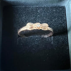 Zircon Ladies Engagement Ring Bow Ring Christmas Ring