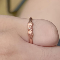 Zircon Ladies Engagement Ring Bow Ring Christmas Ring