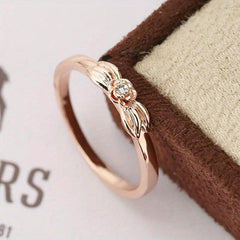 Zircon Ladies Engagement Ring Bow Ring Christmas Ring