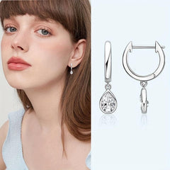 Golden Plated Silvery Hoop Earrings for Women