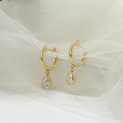 Golden Plated Silvery Hoop Earrings for Women