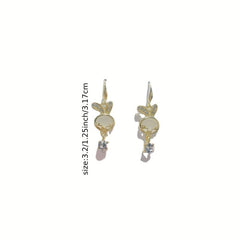 Opal Little Rabbit Pendant Earrings