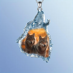 Wolf Head Pendant Necklace Holiday Party Gift For Daughters