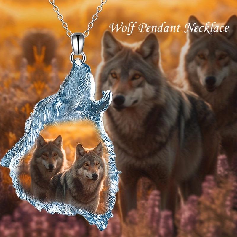 Wolf Head Pendant Necklace Holiday Party Gift For Daughters