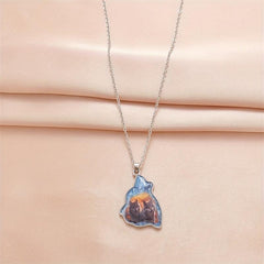 Wolf Head Pendant Necklace Holiday Party Gift For Daughters