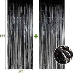 2pcs Metallic Fold Fringe Curtain Party Decoration