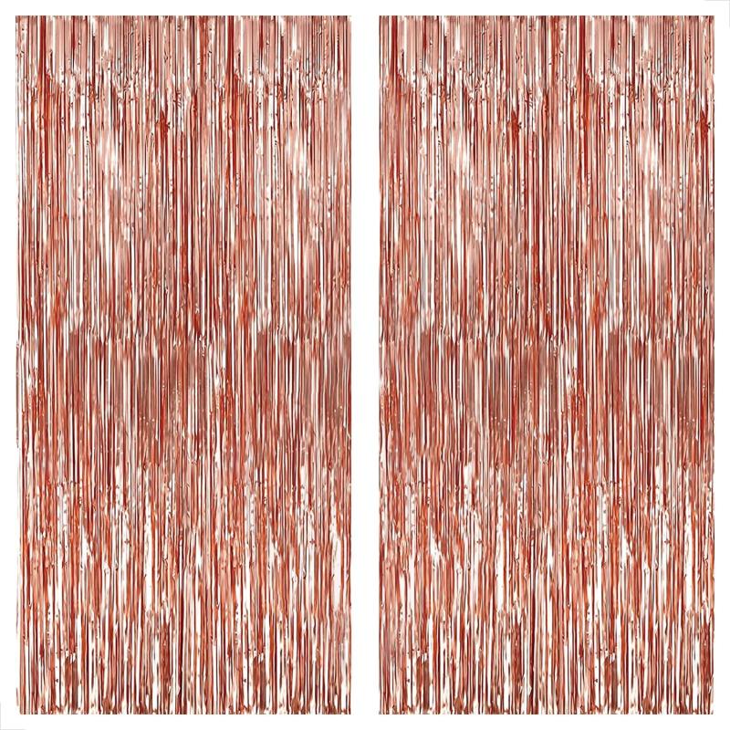 2pcs Metallic Fold Fringe Curtain Party Decoration