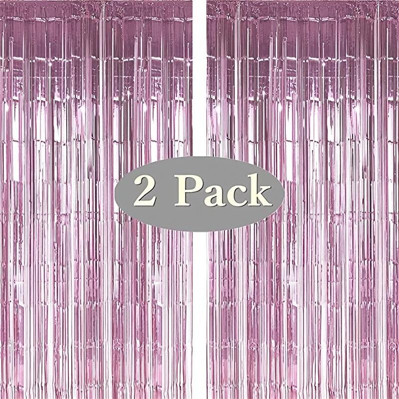 2pcs Metallic Fold Fringe Curtain Party Decoration