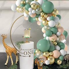 117pcs Retro Green Balloon Set for Vintage Birthday Party
