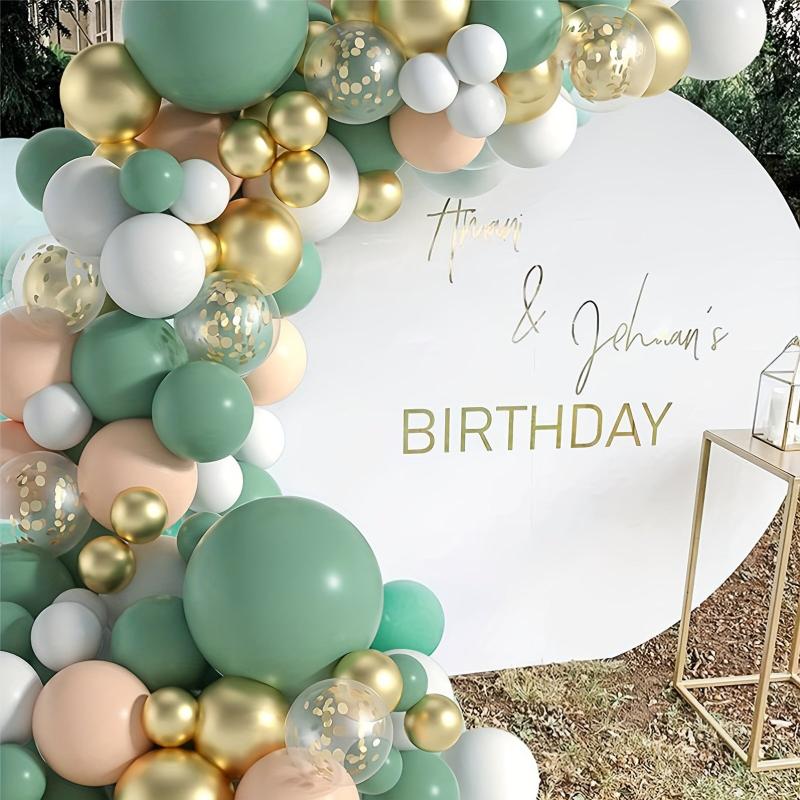 117pcs Retro Green Balloon Set for Vintage Birthday Party