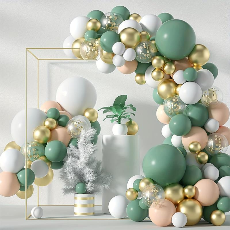 117pcs Retro Green Balloon Set for Vintage Birthday Party