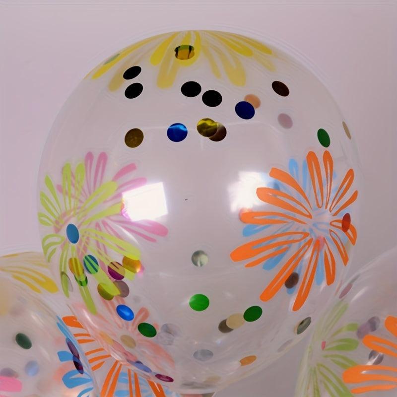 10pcs Flower Confetti Balloons Birthday Party Decorations