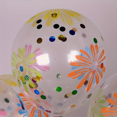 10pcs Flower Confetti Balloons Birthday Party Decorations