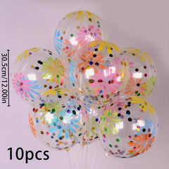 10pcs Flower Confetti Balloons Birthday Party Decorations