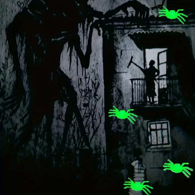 20pcs Glow in the Dark Halloween Spiders Festive Plastic Toys