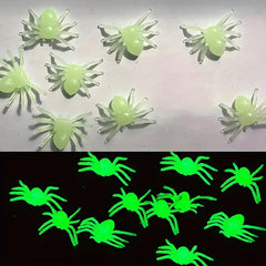 20pcs Glow in the Dark Halloween Spiders Festive Plastic Toys