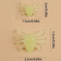 20pcs Glow in the Dark Halloween Spiders Festive Plastic Toys