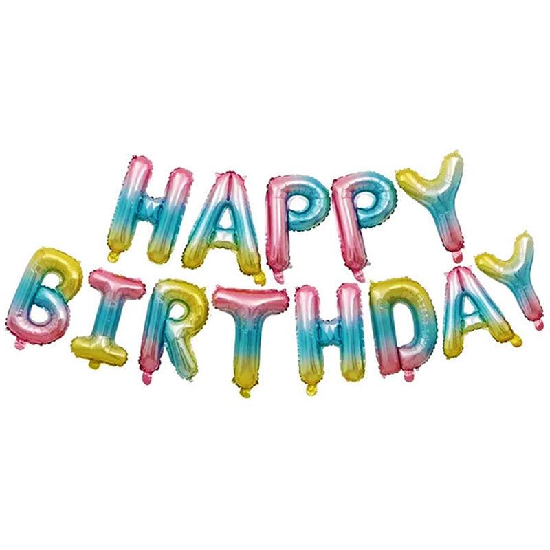 3D 40 Happy Birthday Banner Mylar Foil Letters Inflatable Party Decor
