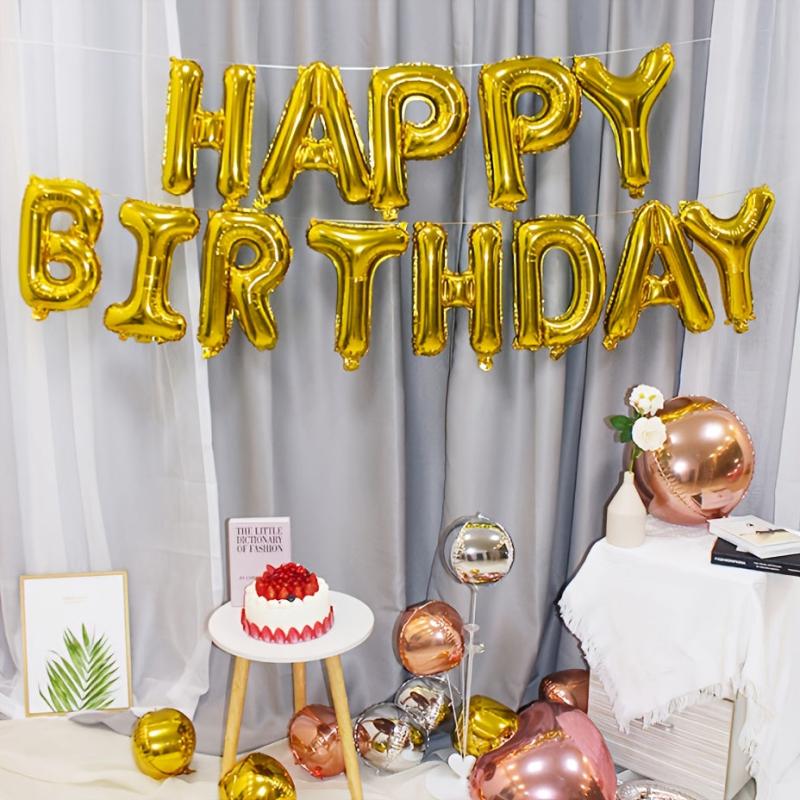 3D 40 Happy Birthday Banner Mylar Foil Letters Inflatable Party Decor