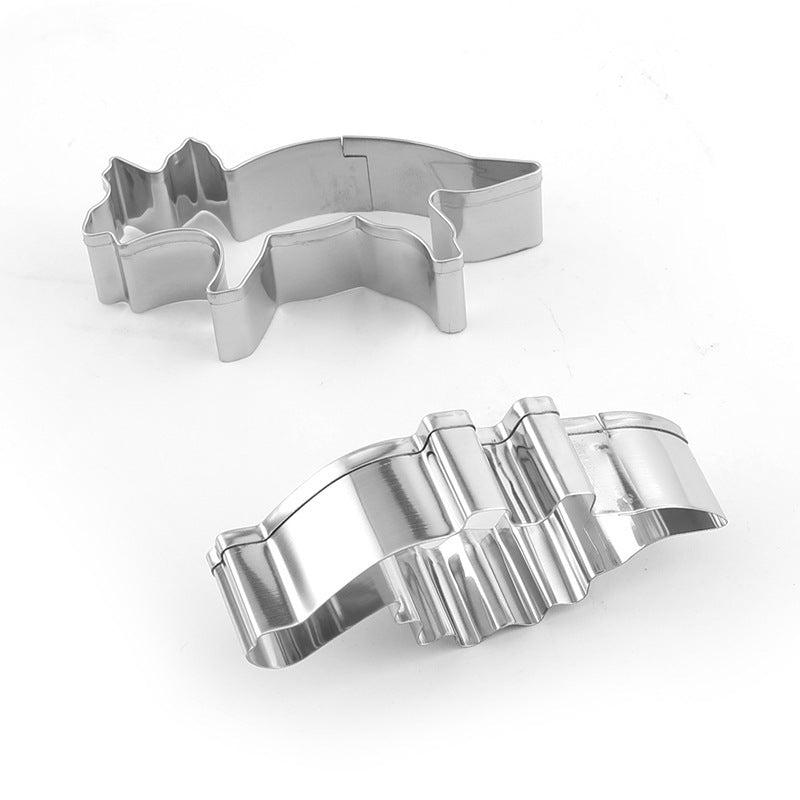 4pc Stainless Steel Dinosaur Cookie Cutter Set DIY Baking Tools