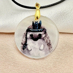 Watercolor Animal Pendant Necklace Adjustable Creative Necklace Gift