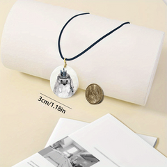 Watercolor Animal Pendant Necklace Adjustable Creative Necklace Gift