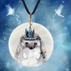 Watercolor Animal Pendant Necklace Adjustable Creative Necklace Gift